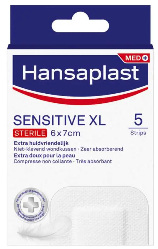 12765-hansaplast sensitive naplast sterilni xl 5 ks
